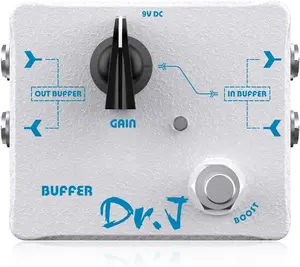 Buffer Pedal Effect Built-in Double Buffer Groups and Boost for Electric Guitar Bypass High-end Edition Dr.J Series (D57)
