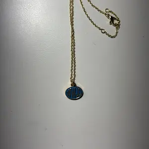 Medium blue WWJD gold necklaces