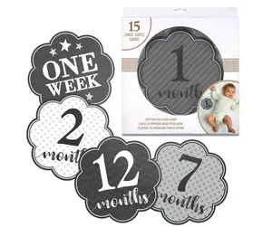 GREY MILESTONE CARD SET (15 MTHS)