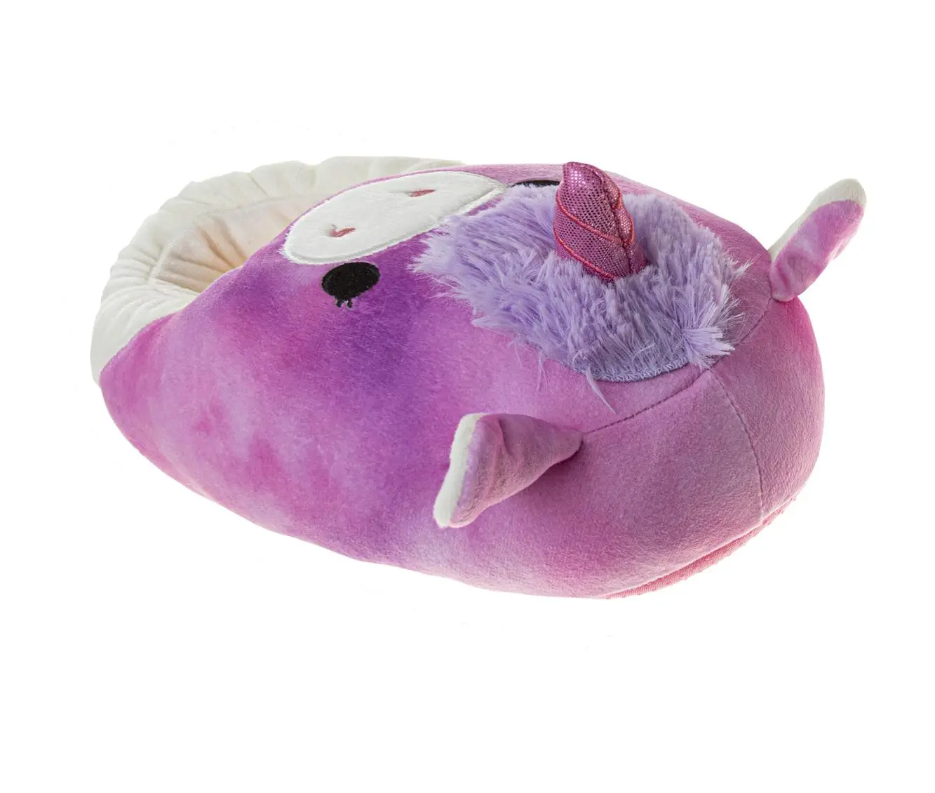 Squishmallows Lola the Unicorn Slippers for Toddler Girls, Soft Synthetic Plush House Shoes with Non-Slip Flat Sole, Dual-Size Design, 3+ Years, All Seasons, Character Print, Silicon Grip, Casual, Fan Favorite Characters, Dual Size Fit, 4 - 5 Years, Indoo