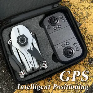 GPS Foldable Drone with Dual Cameras,Brushless RC Quadcopter for Beginners, Obstacle Avoidance, lntelligent Following, Stabilisation Gimbal, Optical Flow Positioning, Trajectory Flight, Surround Flight, Headless Mode, Gesture Control