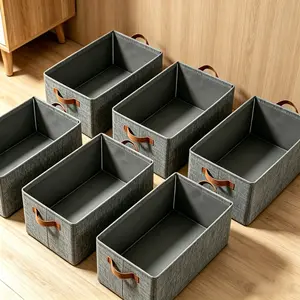 Storage Bins Large CapacityCloset Organizer ,Sturdy Foldable Storage boxes for Organizing Clothing,Sheets,Books - Shelf Organizer Shelves Basket storage Bin, Organizing Baskets for Shelf,Utility Room,  makeup storage organizer,6 pack Bag   Cordless