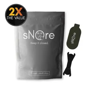 Snore Silk Mouth Tape & Nasal Strips Set for Nasal Breathing & Snoring - 30 day supply - Premium Comfort, Gentle, Hypoallergenic
