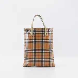 Pre-owned BURBERRY pvc Tote Bags Coated Vintage Check Shopper Tote bag BGP213998