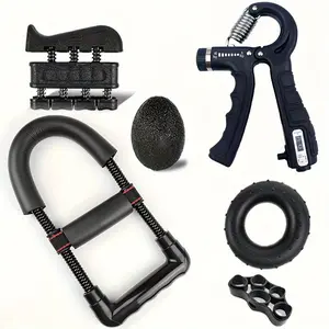 LHU 6pcs Compact Multifunctional Fitness Equipment - Unisex Hand Grip Strengthener, Finger Developer, Wrist Exerciser for Gym Strength Training