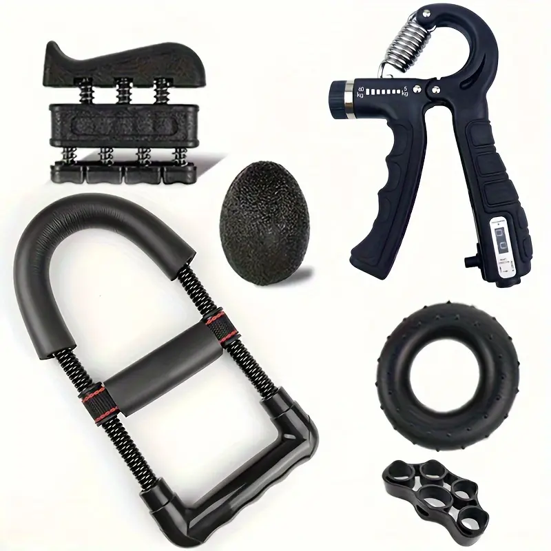 LHU 6pcs Hand Grips for Strength Training, Multifunctional Adjustable Wrist and Finger Strengthener Set for Men & Women, Strength Workout Equipment, Excellent Grip, Sport Gym Accessories