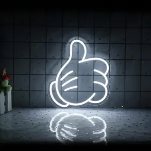 Thumb Up LED Neon Sign for Wall Decor, Energy Efficient Easy to Install,Suitable for Children's Bedroom Decoration, Surprise Gift for Kids