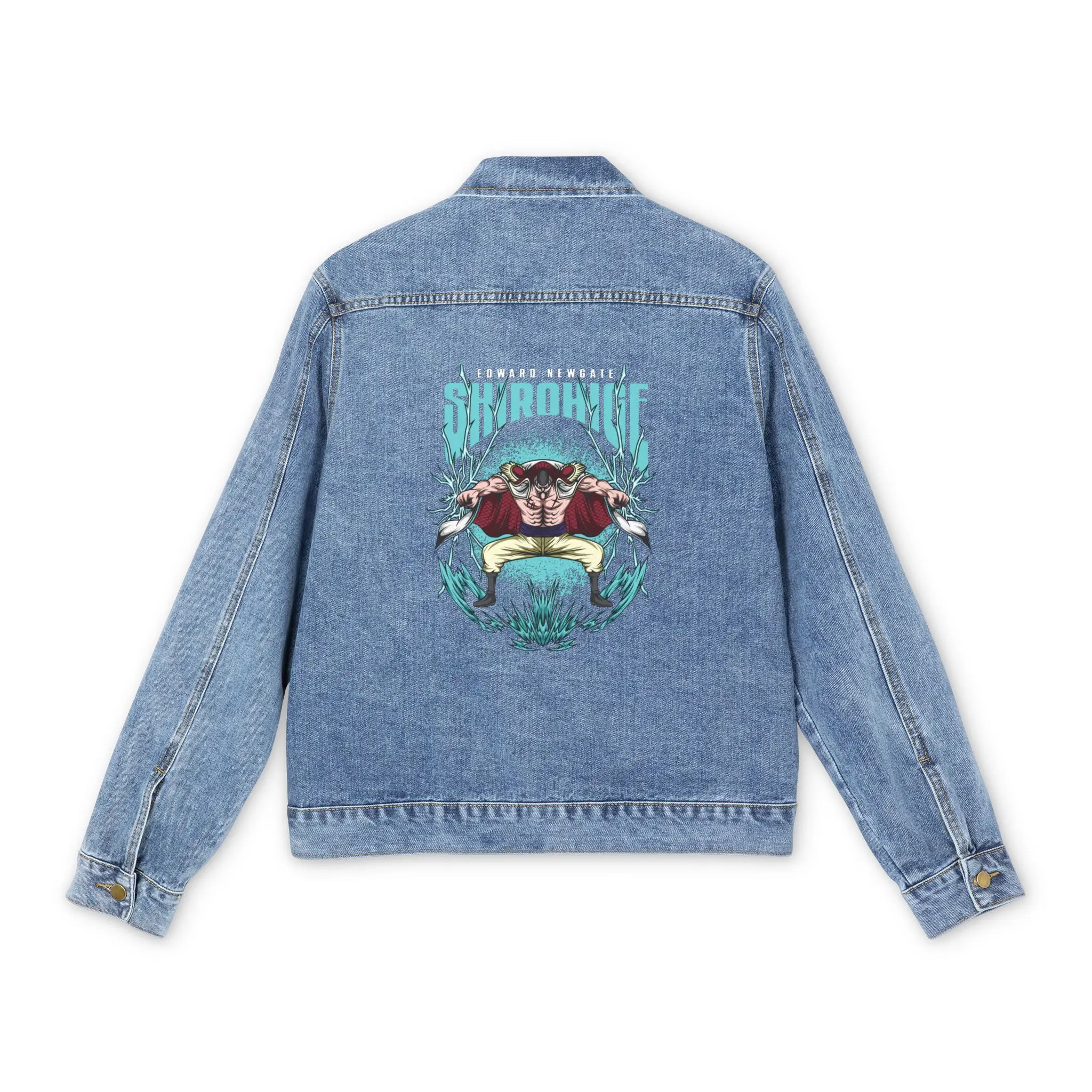 Anime Denim Jacket for Men, Japanese Cartoon Graphic, Otaku Streetwear, Manga Fashion Coat, Anime Lover Gift, DBZ, JJK, Naruto, JuJitsu Kaisen, Itadori, yuji, Satoru, Gojo, sasuke, DMS, demonslayer, Asian Style Outerwear,