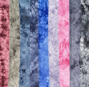60” Bamboo 4-Way Stretch Spandex Tie Dye Tie Dyed Apparel Jersey Knit Fabric By the Yard