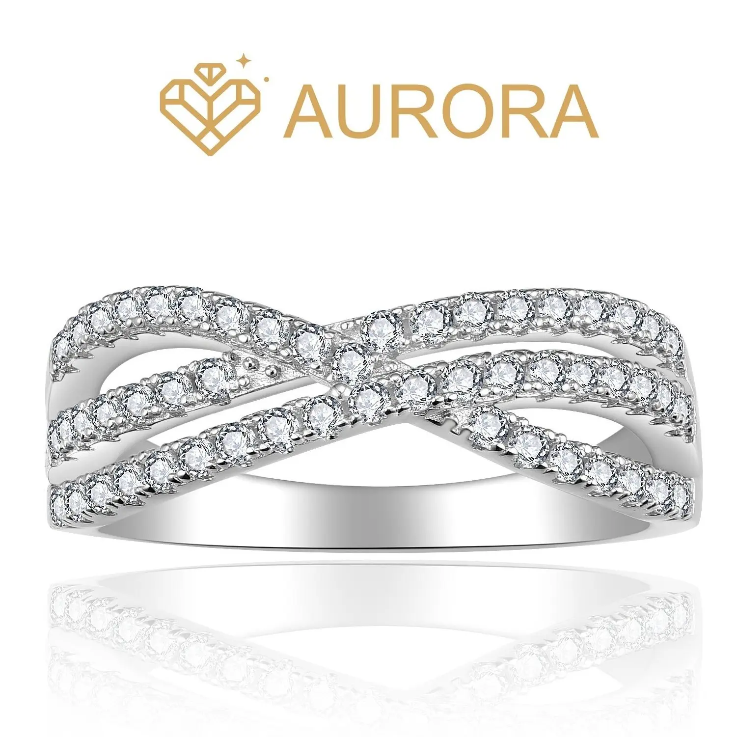 【#128 Shiny Loop】Moissanite Stackable band ring enhancer ring with 925 Sterling Silver Daily Anniversary wedding  ring band Synthetic Moissanite Engagement Ring For Me Geometric Design Ring