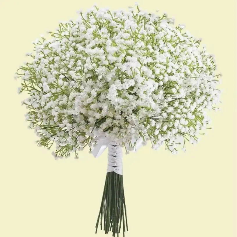 Artificial Baby's Breath Flowers Without Vase, 50pcs Set Faux Flower Bouquet, Decorative Flowers for Home Party Wedding Anniversary Festival, Lifelike Fake Plant, Home Decoration Bouquet, Flower Arrangement, Faux Floral Decor, Decorative Fake Plants