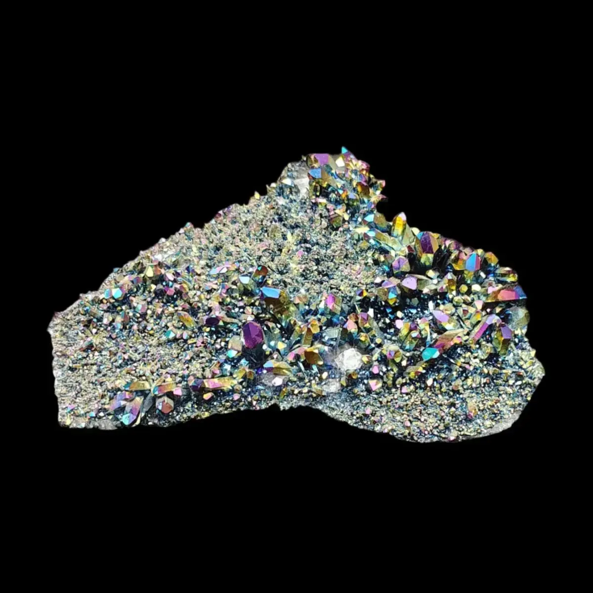 Rainbow Aura Drusy Quartz Cluster