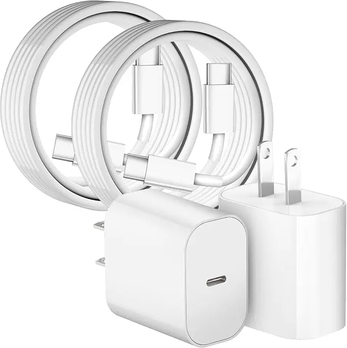 iPhone 17 16 15 Fast Charger and 6FT Type C to C Cable Cord Long, 20W USB C Charging Block for iPhone 16 Pro/16 Plus/15 Pro Max/15, for iPad Wall Plug Power Adapter Cube Brick 12.9/11/Air 4th/6 Gen/Mini