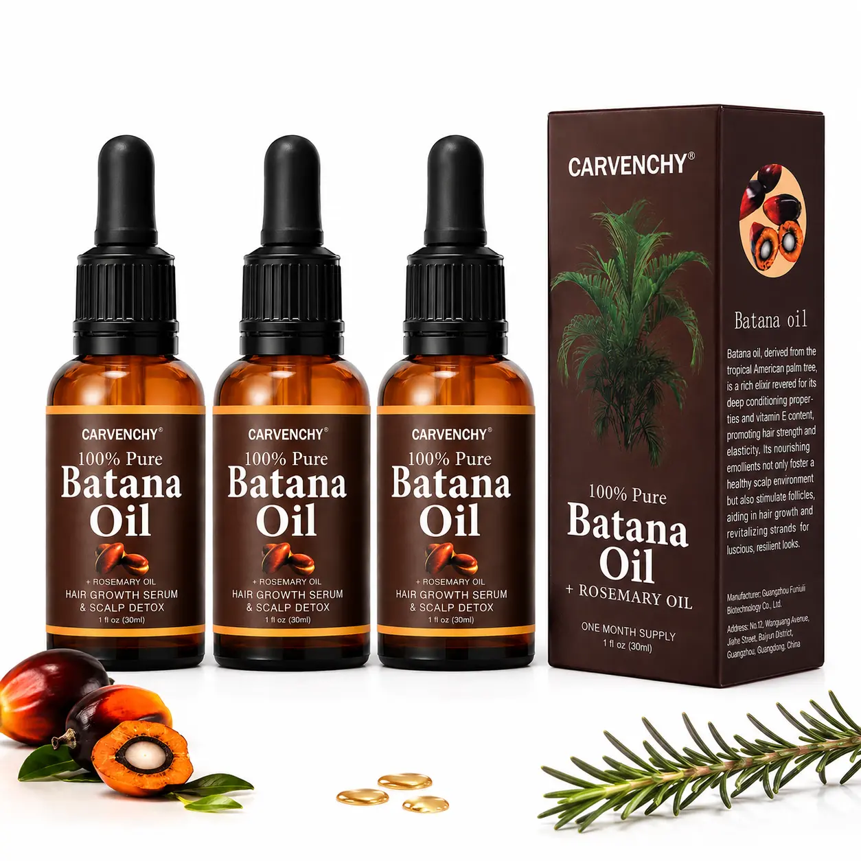 Organic Batana Oil,Rosemary,Grow Thicker Fuller Hair Fast, Natural Scalp Nourishment for All Hair Types Men & Women Summervibes, Moisturizer, Haircare, Hydrating, Hair Growth Oil