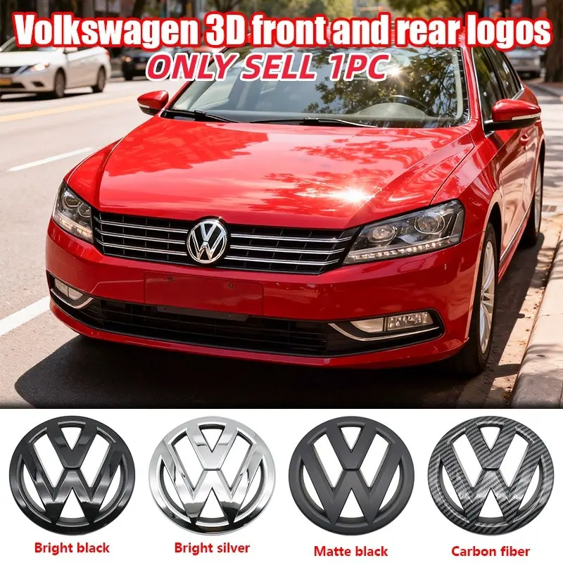 Volkswagen Car Front & Rear Emblem, Automobile Decals, Car Accessories, Vehicle Exterior Decoration, Scratch Resistant Durable Hood Badge Replacement, Fits Passat 2011-2015 & All Vw Models