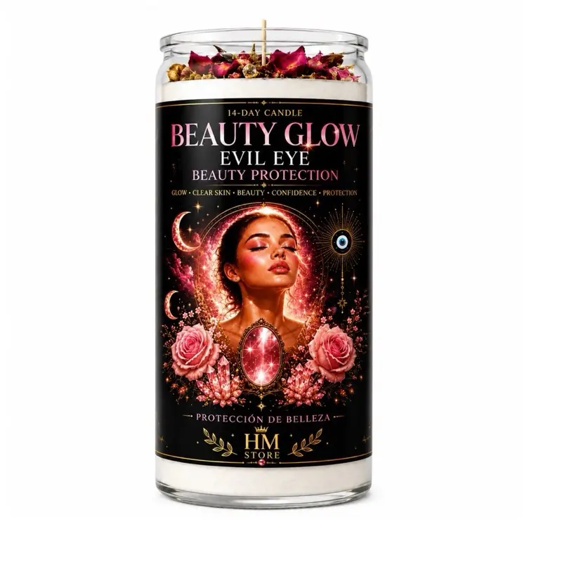 Beauty Glow Evil Eye Candle (Protección de Belleza) Prepared 14-Day Candle