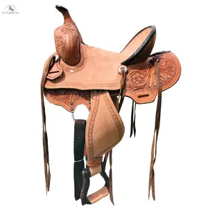 Resistance Genuine New Western Leather Youth Child Horse Pony Ranch Saddle Floral Tooled