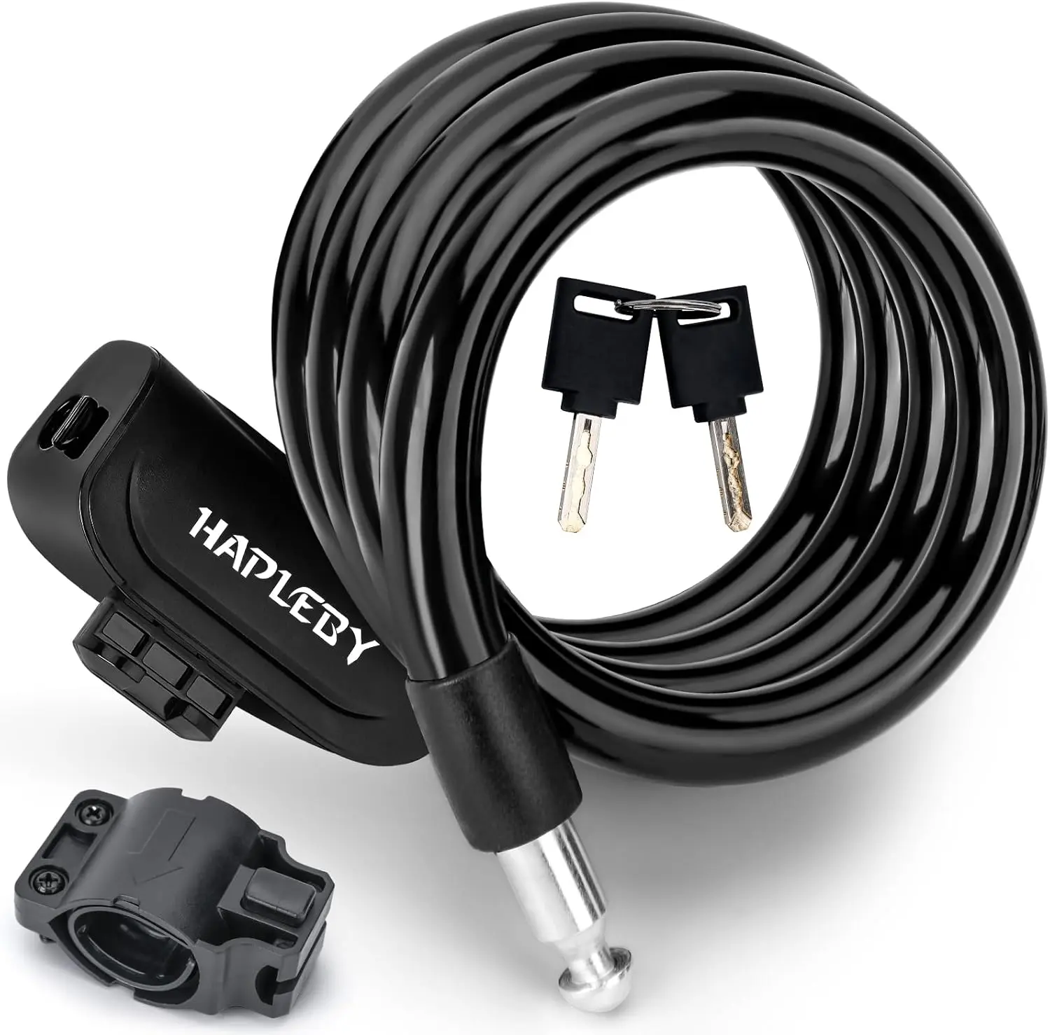 Premium Bike Lock with 2pcs Keys, Professional Bike Cable Lock of 4 Feet, Heavy Duty Bicycle Lock Cable for Strong Anti-Theft, Come with 1PCS Mounting Bracket