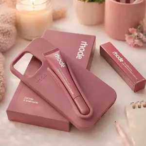 Luxury Rhode Lip Gloss Phone Case for iPhone 11–17 Models ; Soft Silicone Protective Cover ; Cute Fashion Makeup Phone Case