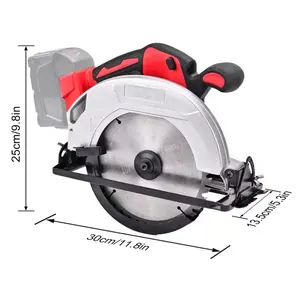 Suitable for 18V batteries, cordless brushless circular saw (tool + 2 blade saw), 7-1/4 inches, 0-50 degree inclination angle, suitable for woodworking, stone and plastic, lightweight brushless motor tool