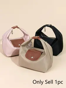 Fashion Crescent Bag, Lightweight Durable Nylon Handbag, Adjustable Shoulder Strap, Business Portfolio, Multiple Colors, Versatile Use