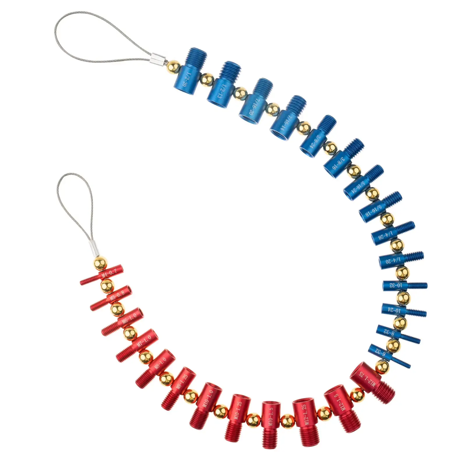 Metal Nut and Bolt Thread Checker Set - 26 Male-Female Thread Gauges, Compact Locking Identifier, Durable Accurate Nut Bolt Sizing Tool for Mechanics