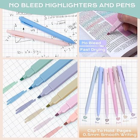 Bible Study Supplies Kit with Highlighters, Bible Journaling Accessories, Color-Coding Pens & Note-Taking Tools, Scripture Study Kit for Women, Bible Accessories for Highlighting Verses, Organizing Notes & Deepening Faith