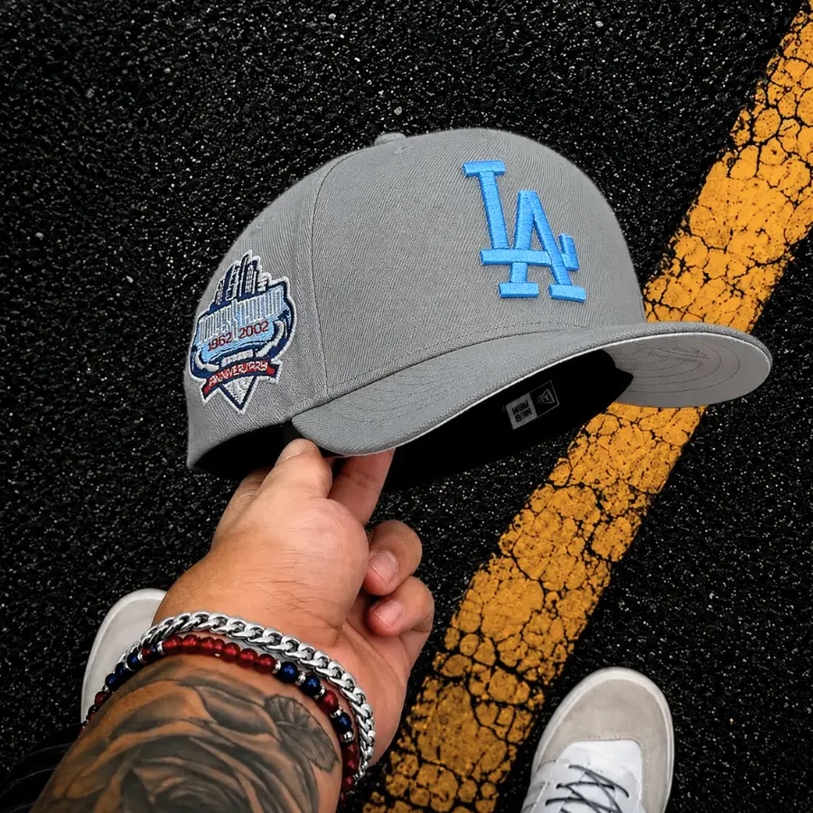 New Era Los Angeles Dodgers Blue Gray 9FORTY Fitted Cap Premium Embroidered Baseball Hat for Men & Women