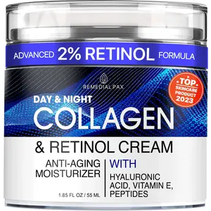 REMEDIAL PAX - Collagen  for Face with Retinol and Hyaluronic Acid, Day Night Anti Aging Skincare Facial Moisturizer, Hydrating Tightening cream
