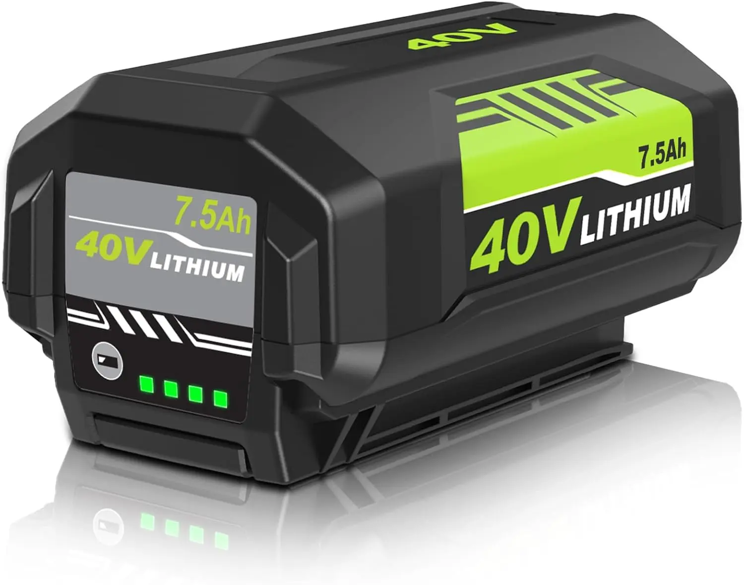 High Capacity Rechargeable 7500mAh Lithium Replacement Battery for Ryobi 40V 7.5Ah Cordless Power Tools, Compatible with OP4040, OP40401, OP4026, OP40261, OP4050, OP40201, OP40601, with 75% at 3 LEDs & Intelligent Chip Protection