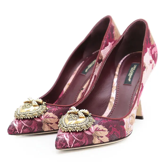 Pre-owned DOLCE & GABBANA Others Small Leather Goods Dolce&Gabbana Floral Jacquard Pumps