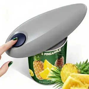 Electric Can Opener Press a button to open cans effortlessly Handheld battery-powered can opener Smooth-edged design ensures food safety Kitchen gadget Automatic can opener