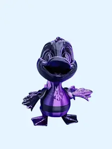 Flexi Articulating Duck — Fully Poseable Black/Purple