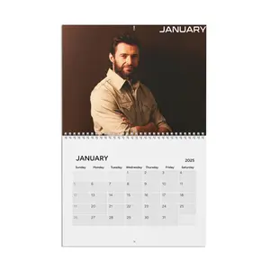 Hugh Jackman Wall Calendar 2025, Hugh Jackman Home Decor Gift, Hot Boy Clendar, New Year 2025 Calendar Wall Art