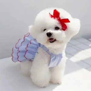 Puppy Summer Dress Cat Skirt Pet Clothing Chihuahua Teddy Skirt Puppy Cat Princess Apparel Cute Puppy Clothe Dog Princess Dress