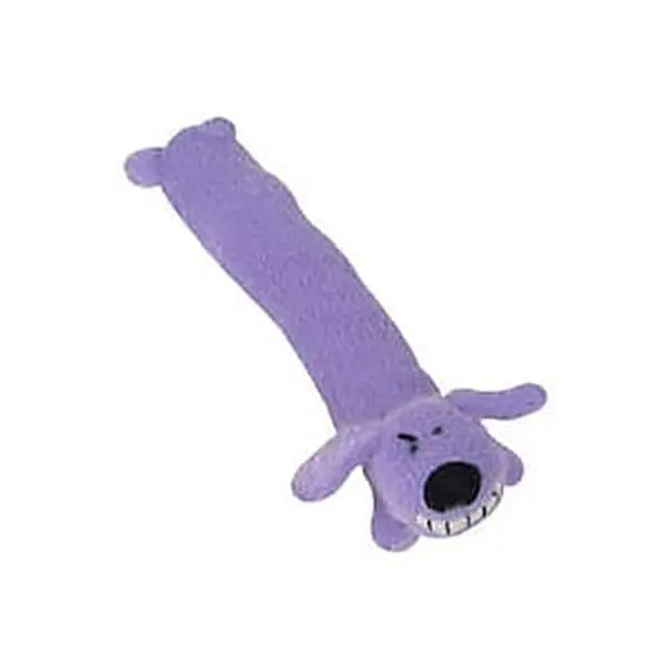 Multipet Loofa Dog Toy, 12 in Small Size, with Squeakers, Assortment of Colors for Additional Interest