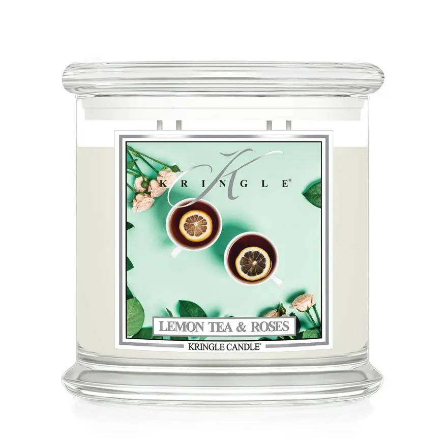 Lemon Tea & Roses Extra Large 4-wick Lemon & Jasmine Tea Candle — Long Lasting Home Fragrance
