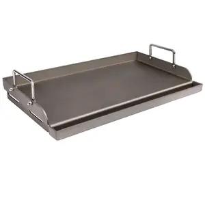 Uniflasy Cast Iron Griddle for Gas Grill Flat Top Griddle Insert for Outdoor Gas Grill, 25" x16" Cooking Skillet Plate Pan Teppanyaki Perfect for Healthy Cooking, Parties & Camping