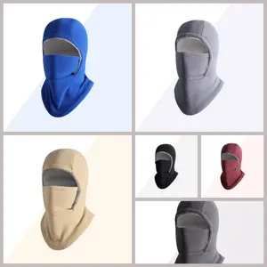 "TikTokShopBlackFriday" 2025 Winter Warm 2 in 1 Hat and Face Mask, Windproof Thermal Beanie with Thick Fleece Lining, Breathable Cold Weather Headwear for Cycling, Running, Skiing, Hiking, and Outdoor Sports, Machine Washable Black Cap adjustable casual