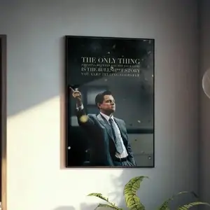 Mid-Century Modern The Wolf of Wall Street Movie Poster No Frame, Minimalist Poster, Vintage, Retro Poster, Wall Art, Home Decor Poster