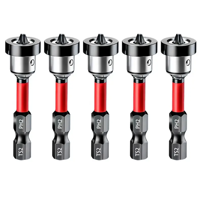 Premium PH2 Magnetic Positioning Screwdriver Drill Bits, Non-slip Anti-fall Stop Collar Cross Driver Bits, Sturdy Wear-resistant Hex Shank Working Bits, Ideal for Home Decoration Woodworking Installation and Various Electric Power Tool Accessories limit