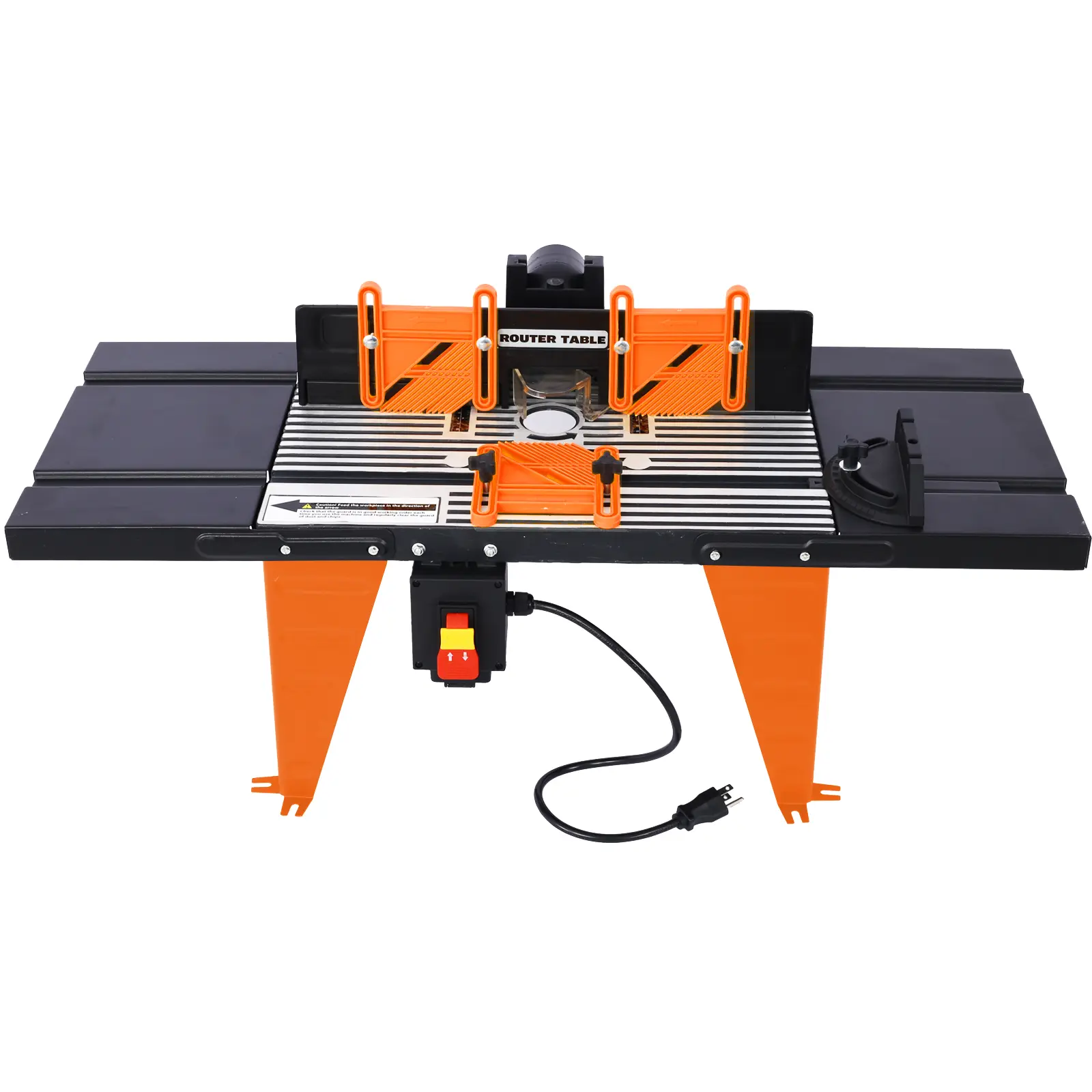Electric Benchtop Router Table Woodworking Power Tool with Black and Orange Finish for Workshop Garage DIY Carpentry Routing and Shaping Tasks Compact Tabletop Design Ideal for Home Improvement Projects and Hobbyists, Living Room Table for