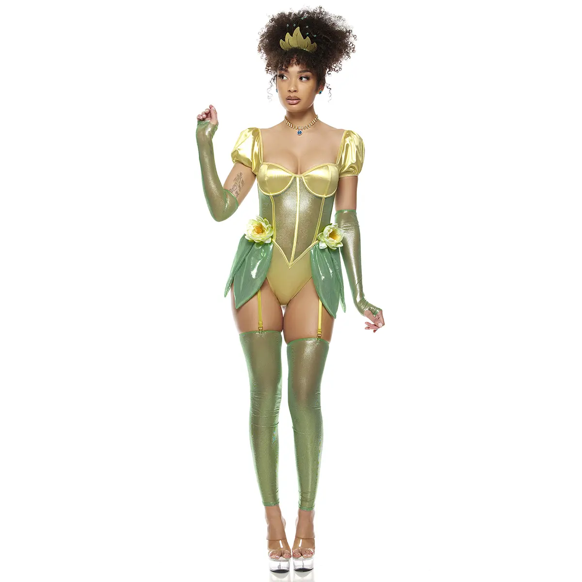 Forplay Women's Halloween Kissing Frogs 7-Piece Women's Princess Costume