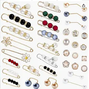 6/17/35PACK Pearl Brooches and Pins for Women, Large Brooch Pins for Clothes, Clothing Dresses Decoration Accessories