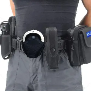Open Top Nylon Handcuff Case - 3.9x4.9 in Duty Belt Holster, Fits Cuffs, Law Enforcement Stuff for Police Standard Chain or Hinge Restraints