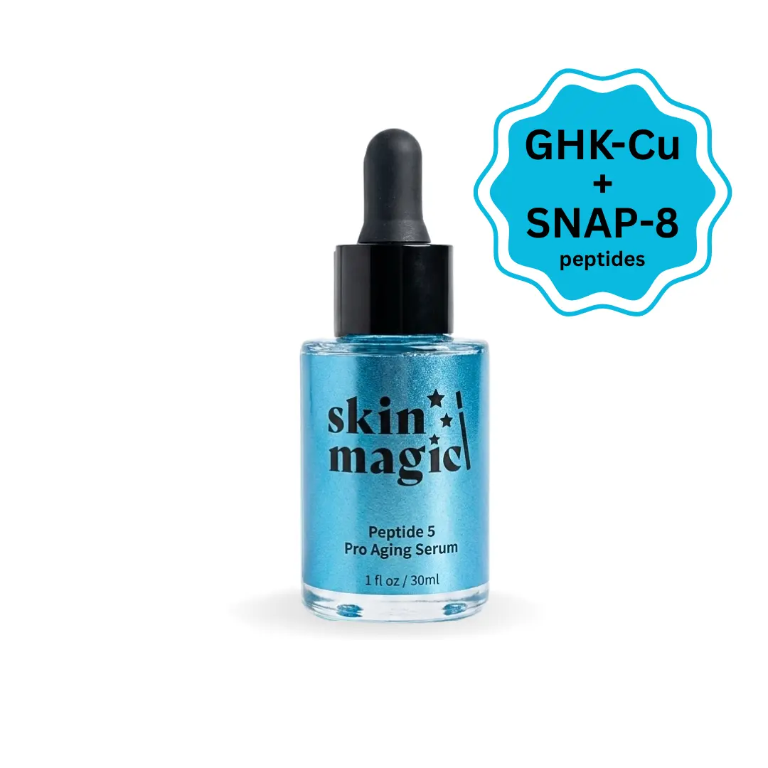 SKIN MAGIC Peptide 5 Pro-Aging Serum - 30ml with Niacinamide, Sodium Hyaluronate, GHK-Cu, SNAP-8, Matrixyl, Argireline for Firming, Smoothing, Moisturizing, Repair - Suitable for All Skin Types, Skin Repair