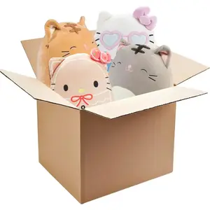 Squishmallows 8" Mystery Cat 3-Squish Value Pack- Get Three Official Jazwares 8" Kitty Plush for Less- Collectible Soft & Squishy Stuffed Animal Toy- Great Gift Set for Kids, Girls & Boys