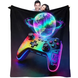 Cyber Game Controller Print Blanket – Soft, Cozy & Warm Home Essential for Any Decor Style, Perfect Nap Blanket & Ideal Gift for Family & Friends