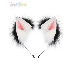 Handmade Plush Cat & Fox Ears Headband, Realistic Animal Ear Hair Clips, Cute Furry Ear Costume Headwear for Women Girls, Trendy Cosplay Party Halloween Dress Up Accessories, Soft Comfortable Fashion Hair Decor for Daily and Themed Party Wear