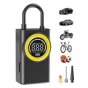 Portable Car Tire Inflator with Digital Gauge - 15000mAh Cordless Air Compressor | Fast Inflation Emergency Pump for Car Tires, Motorcycles & Bikes